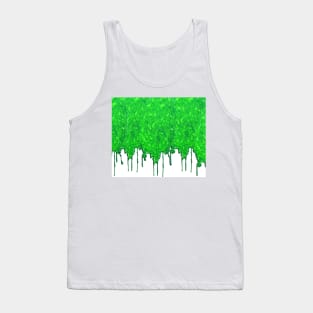 Green Slime Drip Texture Tank Top